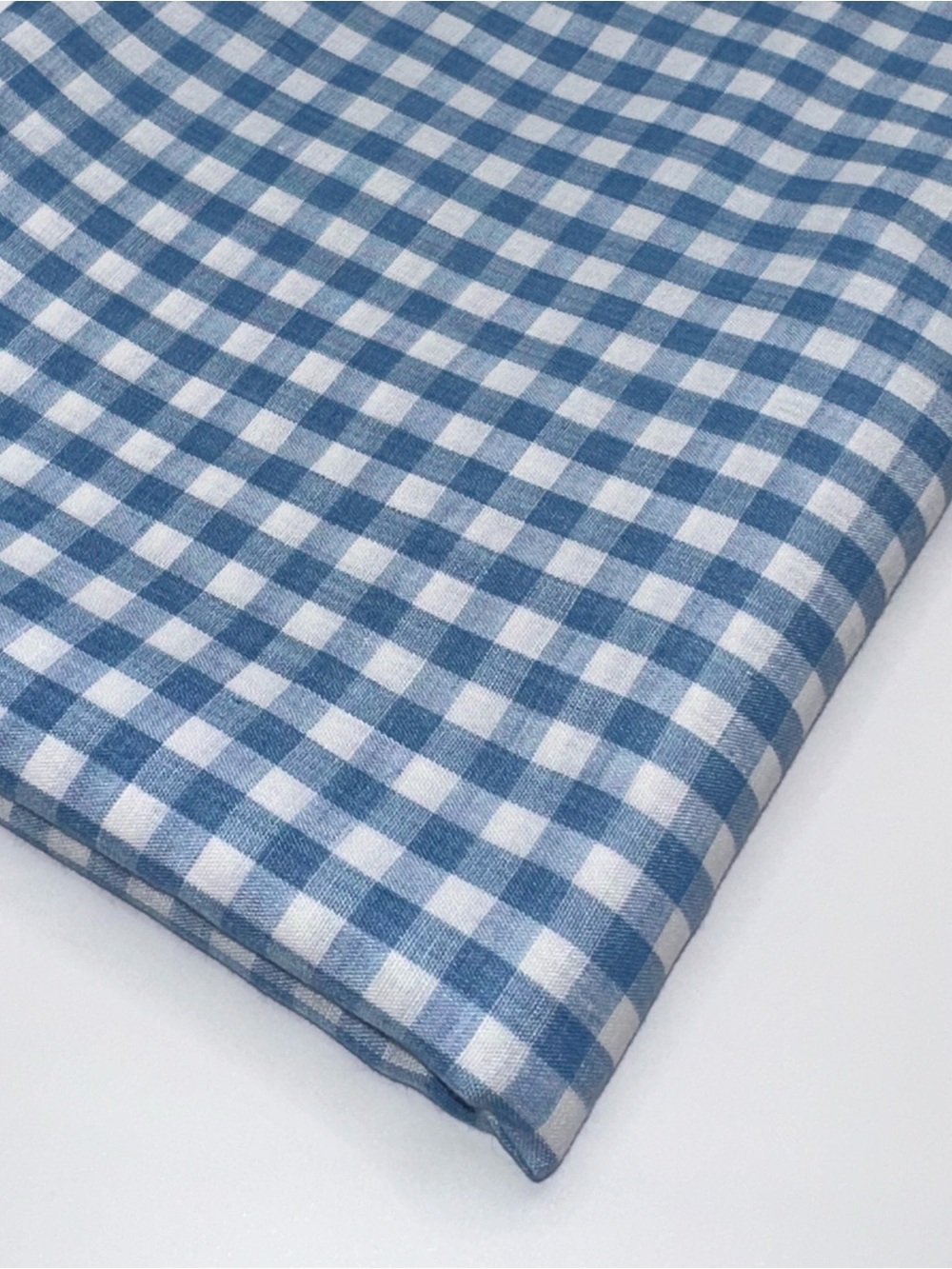 Blue and White Gingham Fabric - Sewing & Crafts